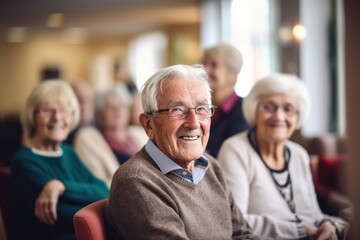 Fototapeta na wymiar old age Group of elderly people in a nursing home
