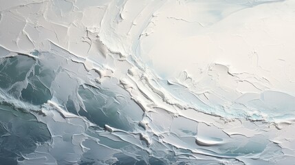 Fototapeta premium Waves paint art minimalist illustration. Sea painting in pastel colors