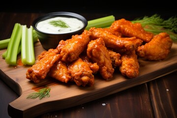 Fototapeta premium Spicy Buffalo Chicken Strips Feast