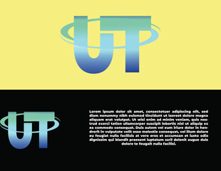 UT Letter Initial Logo Design Template Vector Illustration