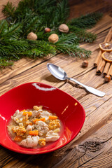 Traditional Christmas food in Czech Republic - fish soup