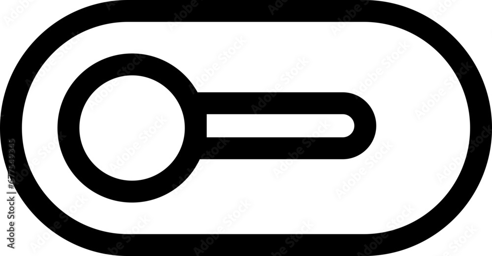 Aufkleber black off toggle switch button icon. switch toggle button off element. close and inactive vector ico