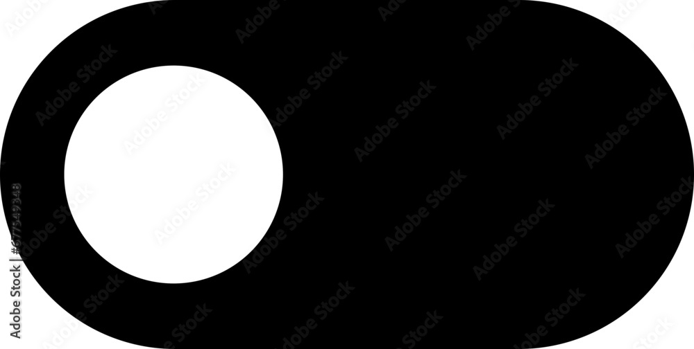 Poster black off toggle switch button icon. switch toggle button off element. close and inactive vector ico