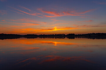 Fototapeta premium Rezabinec pond, Southern Bohemia, Czech Republic