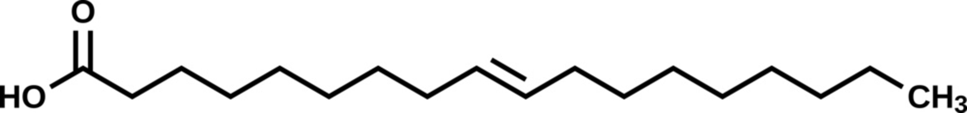 Elaidic acid structural formula, vector illustration