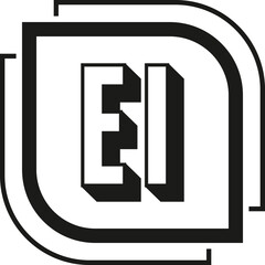 EI Letter Monogram Logo Design
