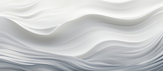 The abstract white waves of water create a mesmerizing texture against the backdrop of a nature inspired gray background making it the perfect design space with a fluid and calming nature b
