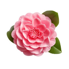 Camellia flower isolated on transparent background
