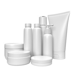The Cosmetics Package for beauty or skin care concept 3d rendering.