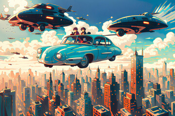 Flying car in the future 
Generative AI