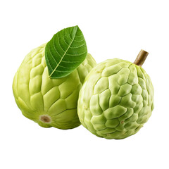 Obraz premium Cherimoya fruits isolated on transparent background