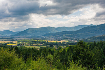 The summer landscape near Cadavica in the Mrkonjic Grad municipality of Banja Luka region,...