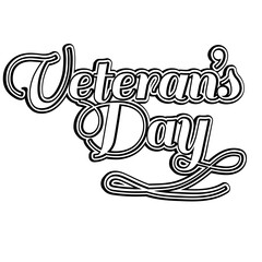 Obraz premium Veteran's Day outline