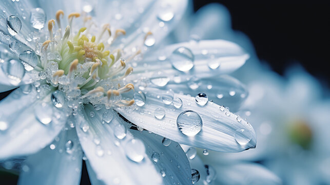 water drops on daisy