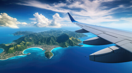 view from airplane window