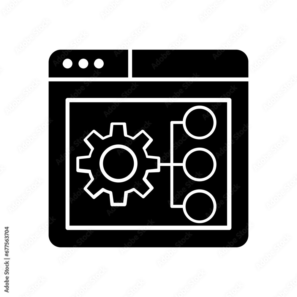 Wall mural function settings icon vector set. editable illustration sign collection. automated system symbol.