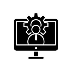 Businessman icon vector. User illustration sign. Account symbol or logo.