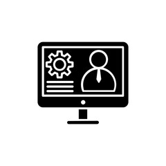 Businessman icon vector. User illustration sign. Account symbol or logo.