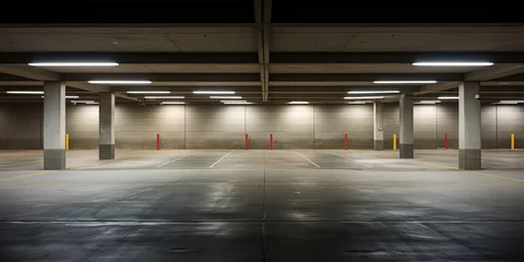 Foto op Canvas An empty structure designed for parking vehicles © Putra