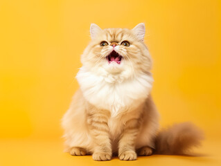 Portrait shot of Persian cat with cute face.studio background.pet and relationship concepts