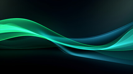 abstract blue and green wave background