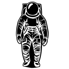 Astronaut man silhouette.  spaceman silhouette.
