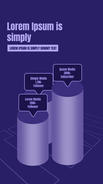 Vertical Social Media Story for Static Information
