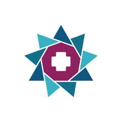 9 Edge Star Health Logo. Simple and modern, very suitable for health and medical use.