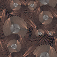 abstract pattern tile distorted vinyl copper silver - 677566318
