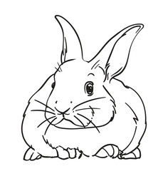 hand drawn bunny rabbit vector illustration