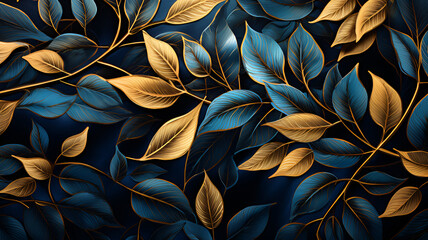 seamless background with leaves | generative AI