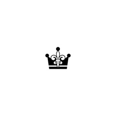 Crown fleur de lis icon. Lily flowers royal icon isolated on white background