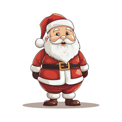 Cartoon cute santa claus vector cartoon illustration vector