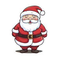 Cartoon cute santa claus vector cartoon illustration vector