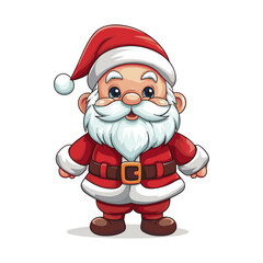 Cartoon cute santa claus vector cartoon illustration vector