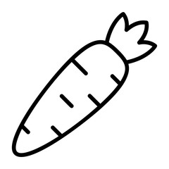 Edible root, orange vegetable, Daucus carota, root vegetable, carroty icon and easy to edit.
