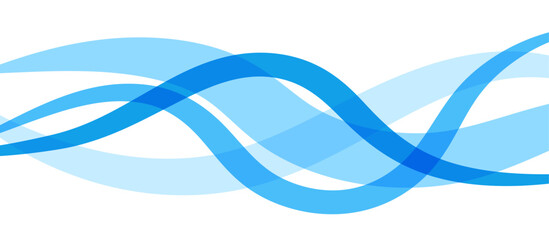 abstract blue wave flowing banner border decoration flat background