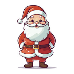 Santa claus cartoon vector illustration. Merry christmas cartoon