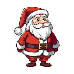 Santa claus cartoon vector illustration. Merry christmas cartoon