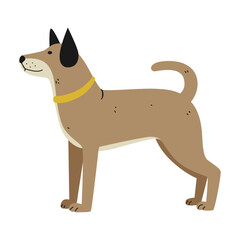 flat illustration of dog animals