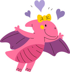 Pterodactyl With Hearts