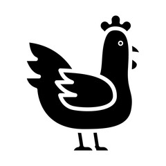Poultry, fowl, hen, rooster, domestic bird icon and easy to edit.
