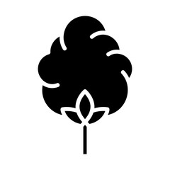 Cotton fiber, textile material, cotton plant, soft fabric, natural fiber icon and easy to edit.