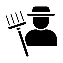 Agriculturist, rancher, grower, agriculturalist, cultivator icon and easy to edit. - obrazy, fototapety, plakaty