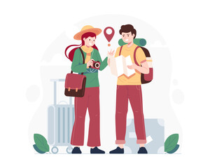 Vacation people vector illustration