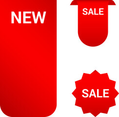 Tags set. Vector badges and labels. Stickers for New Arrival shop product tags