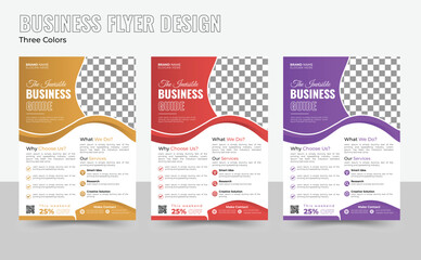 Modern business flyer design template for advertising. 