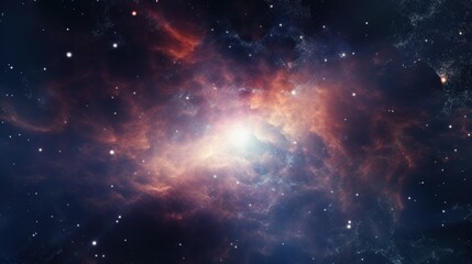 Big bang explosion in galaxy. Abstract concept of big bang theory - obrazy, fototapety, plakaty