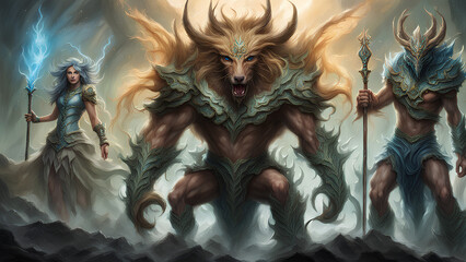 Transformation of Faces into Mythical Realms | Fantasy Unleashed | Ai Illustration 1B