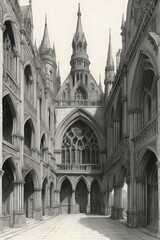 Illustration of Gothic architecture
